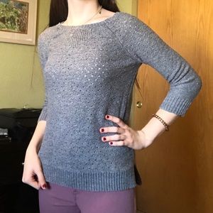Soft, grey, cotton sweater